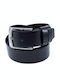 Wide Men's Belt Leather Black