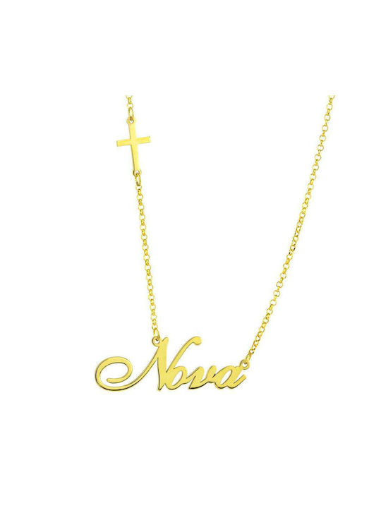 Goldsmith Necklace from Gold 9 K with Name Option