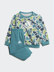 Adidas Παιδικό Sweatpants Set Green