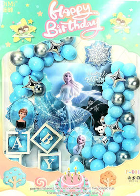 Set of 49 Balloons Silver Frozen Διακόσμησης