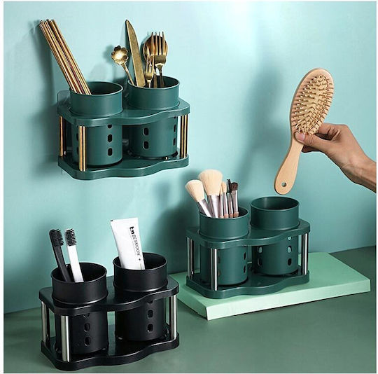 Suport De Scurgere Pentru Tacâmuri Din Plastic Verde 19x9.5x10cm
