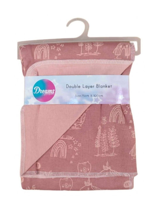 Dreams by Joyce Blanket Nursery Swaddling Blankets Orange Orange 75x100cm