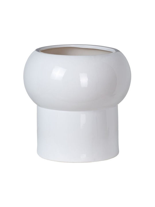 BigBuy Flower Pot 30x30cm White S8801401