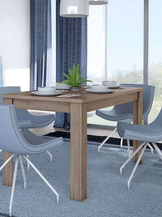 Νο2 Table Dining Room Extendable Wooden Μoca 120(+30)x70x78cm