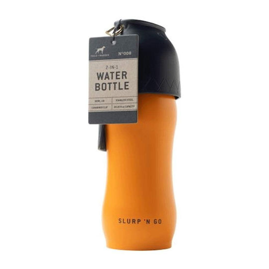 Gentlemen's Hardware Flasche Wasser für Hund 590ml in Orange Farbe