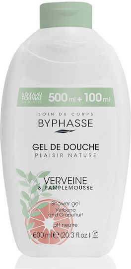 Byphasse Verveine & Paplemousse Αφρόλουτρο σε Gel με Γλυκερίνη & Άρωμα Εσπεριδοειδή 600ml