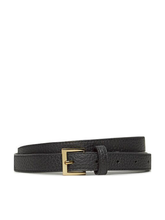 Ralph Lauren Δερμάτινη Γυναικεία Ζώνη Μαύρη