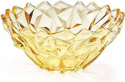 Fruit Bowl Glass Brown 24.5x24.5x11cm