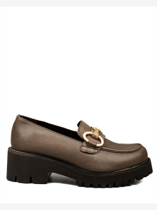 Adam's Shoes Women's Leather Moccasins Brown