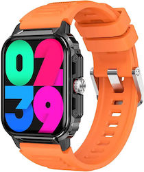 Microwear Y1 Smartwatch με Παλμογράφο (Πορτοκαλί)