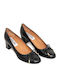 Anatomic Leather Black Medium Heels