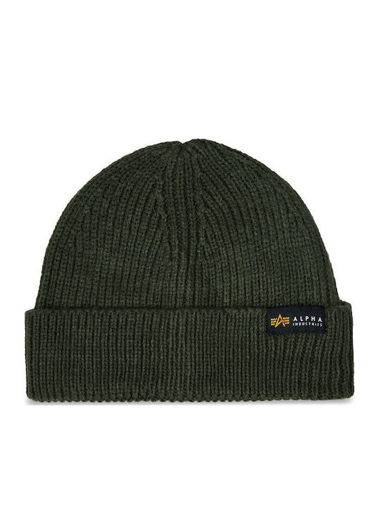Beanie Unisex Σκούφος Πλεκτός σε Πράσινο χρώμα