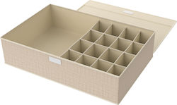 Tpster Stoff Schubladenorganisator für Krawatten / Unterwäsche / Gürtel / Socken in Beige Farbe 43x28x11cm 1Stück