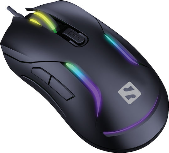 Sandberg LightFlow 6D RGB Gaming Ποντίκι 3600 DPI Μαύρο
