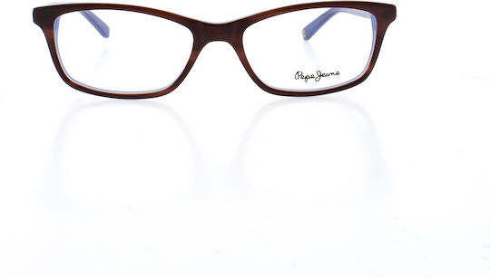 Pepe Jeans Дамски Пластмасов Рамка за Очила Кафяв Слънчеви очила PJ3124 C3