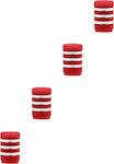 Car Tire Valve Caps Red 4pcs