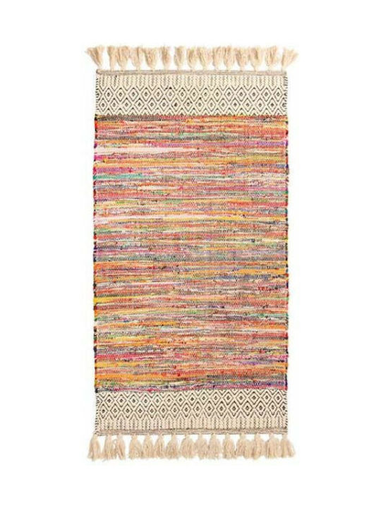 Synchronia Chenille Handmade Rug Rectangular with Fringes Multicolour