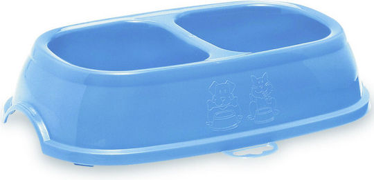 Stefanplast Break Plastic Bowl Food & Water for Dog & Cat 2x in Blue Color