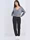 Women's Knitted Cardigan with Buttons Grey