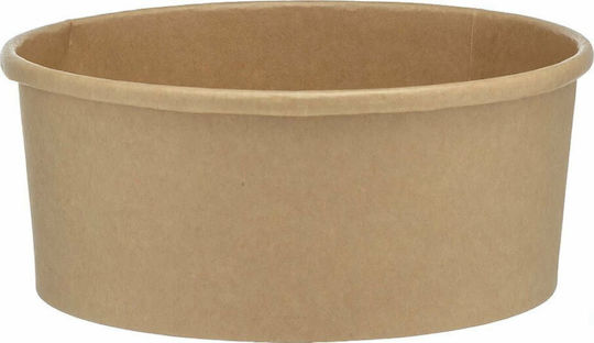 Intertan Σετ 50 Χάρτινα Μπωλ Σαλάτας Kraft 16.5x6εκ.