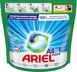 Ariel Ariel All In 1 Απορρυπαντικό Πλ. Ρούχων Κάψουλες Alpine 40τεμ