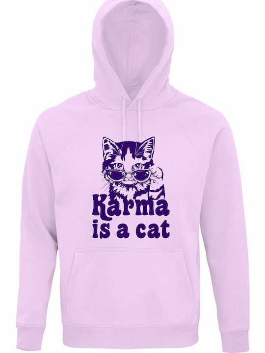 Karma Is A Cat Taylor Swift Hanorac cu glugă Roz