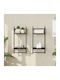 Shelves Wall Black 2pcs 30x25x65cm