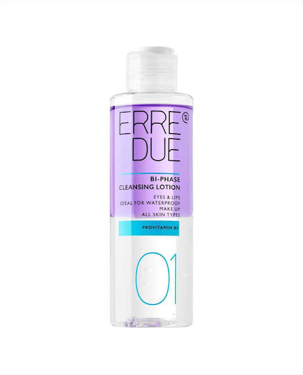 Erre Due Loțiune bifazică de curățare pentru față și buze cu acțiune hidratantă 150 ml