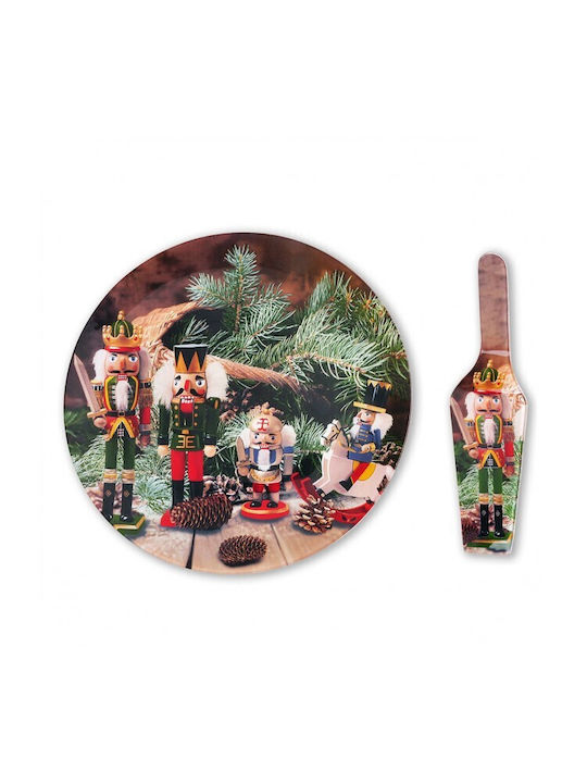 Marva Christmas Platter Glass 1pcs