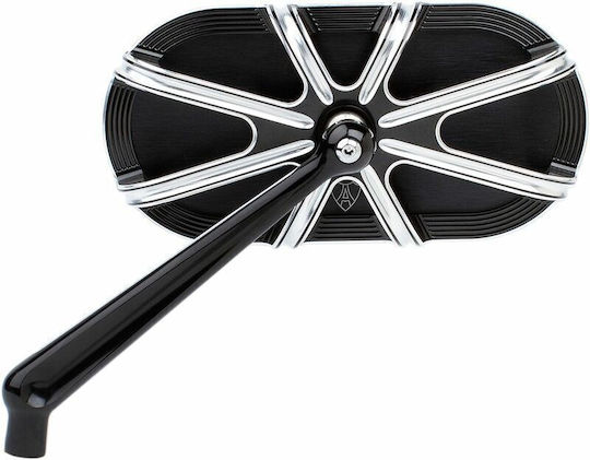 Arlen Ness Motorradspiegel 1Stück Schwarz