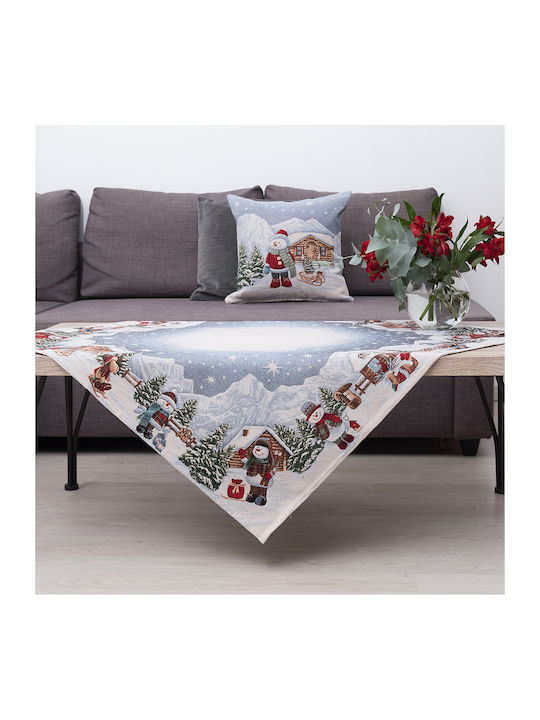 Dimeco Weihnachts- Tischtuch Karo Stoff B100xL100cm. 1Stück