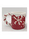 Iliadis Christmas Mug Ceramic Red Width 9cm.