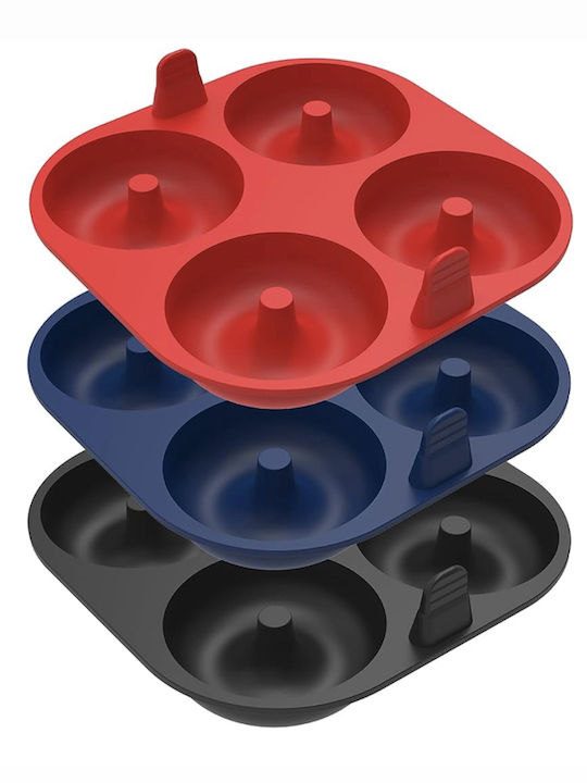 Formă de Patiserie pentru Cupcakes/Muffins din Silicon 4 Locuri Black 1buc