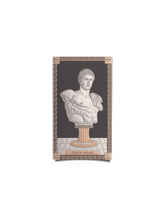 Slevori God Hermes Painting Wooden 7.8x12.5cm