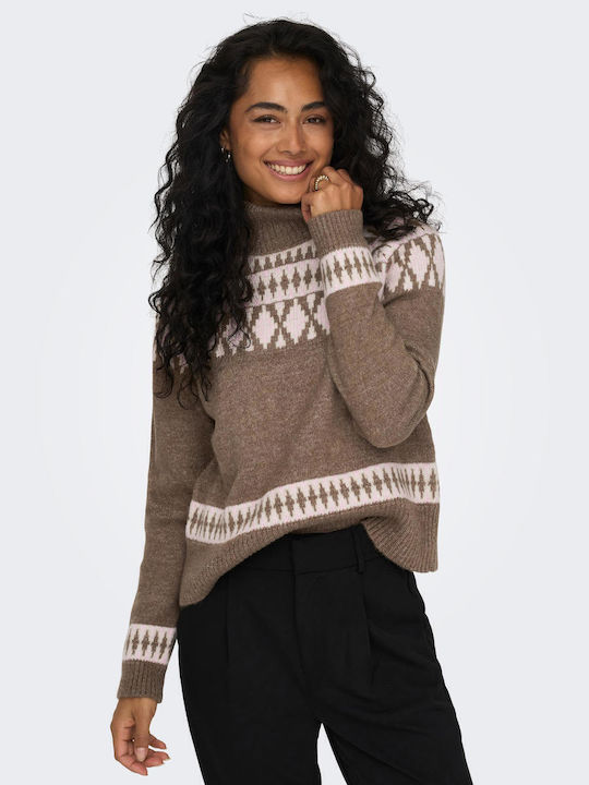 Only Damen Langarm Pullover Coffee