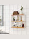 Songmics An der Wand montiert Badezimmerregal Bamboo 60x15x54cm