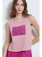 BodyTalk Γυναικεία Αθλητική Μπλούζα Αμάνικη Ροζ