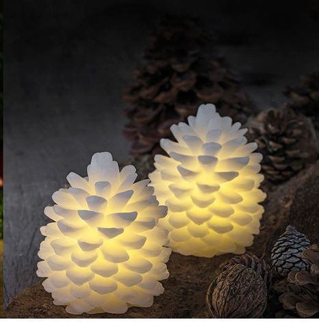 Sirius Decorative Lamp Wax Polish White 2pcs