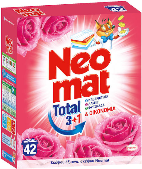 Neomat Waschmittel für Farbige & Weiße Kleidung 1x55 Messbecher