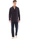 Ulisse Men's Winter Pajamas Set Navy Blue