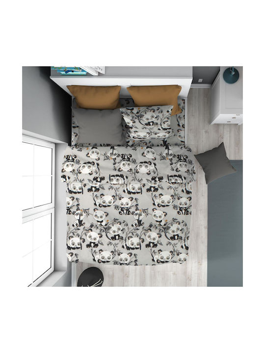 Dimcol Panda Bear Kids Duvet Cover Single Cotto...