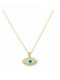 Halskette Auge aus Gold 14K mit Zirkon