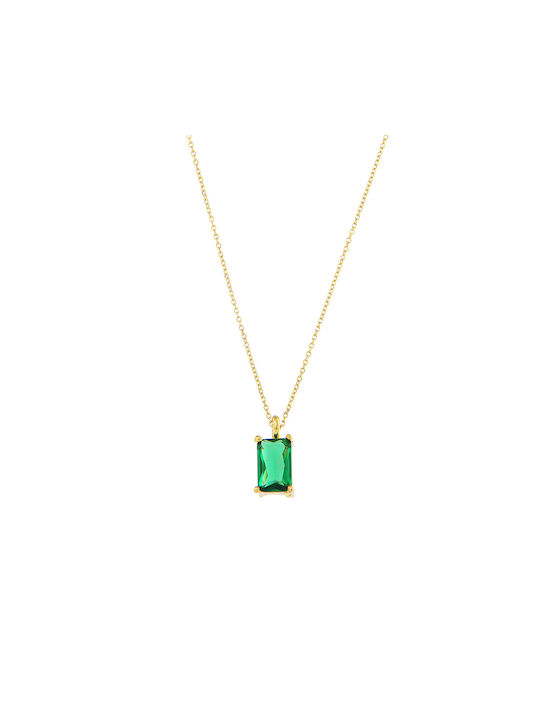 Necklace from Gold 14K with Zircon