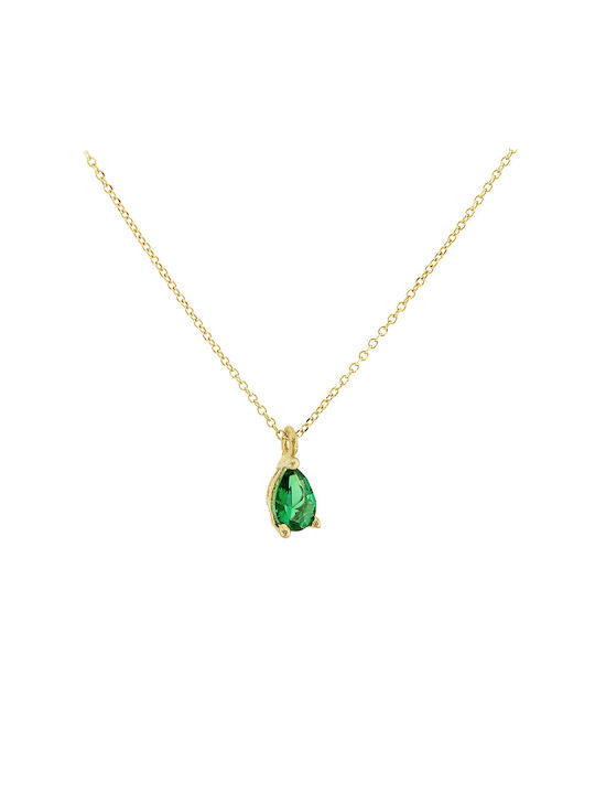 Necklace from Gold 14K with Zircon