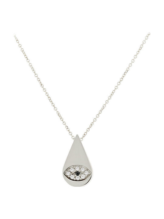 Necklace Eye from White gold 14K