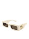Gucci Women's Sunglasses with Beige Plastic Frame and Brown Lens GG1425S 004