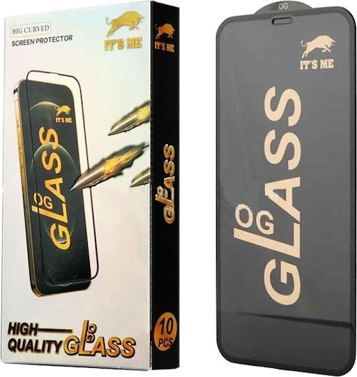 Og Full Glue Full Face Tempered Glass Μαύρο (Redmi Note 9)