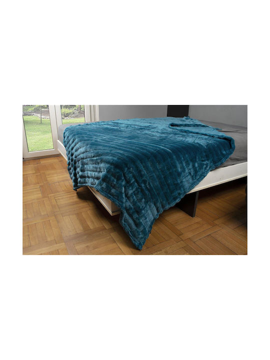 Dimcol Kids Fleece Blanket 160x220cm Petrol