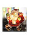 Hanging Santa Claus Ornament Illuminated 20x17.4cm