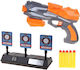 Kider Toys Launcher Pistol With Electronic Target And 5 Foam Bullets Foam Dart Guns